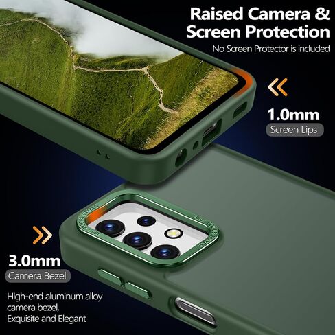 Rayboen for Samsung Galaxy A32 5G CASE ، شعر الجلد الشفاف المتجمد بأنه مضاد للخلع من الحافة السيليكون الناعمة ، غطاء الهاتف الافتراضي الرفيع الصدمية لـ Samsung A32 5G ، Blue Light in Kuwait