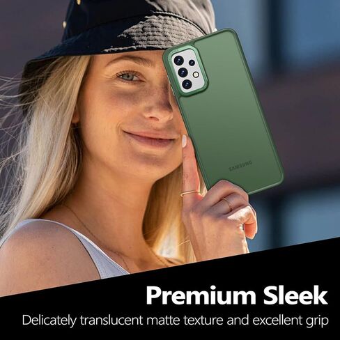 Rayboen for Samsung Galaxy A32 5G CASE ، شعر الجلد الشفاف المتجمد بأنه مضاد للخلع من الحافة السيليكون الناعمة ، غطاء الهاتف الافتراضي الرفيع الصدمية لـ Samsung A32 5G ، Blue Light in Kuwait