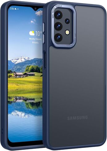 Rayboen for Samsung Galaxy A32 5G CASE ، شعر الجلد الشفاف المتجمد بأنه مضاد للخلع من الحافة السيليكون الناعمة ، غطاء الهاتف الافتراضي الرفيع الصدمية لـ Samsung A32 5G ، Blue Light in Kuwait