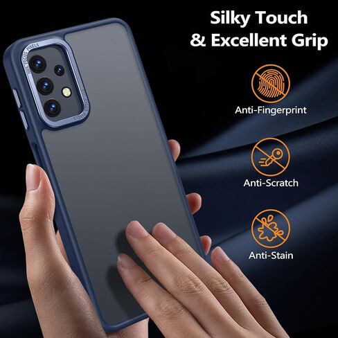 Rayboen for Samsung Galaxy A32 5G CASE ، شعر الجلد الشفاف المتجمد بأنه مضاد للخلع من الحافة السيليكون الناعمة ، غطاء الهاتف الافتراضي الرفيع الصدمية لـ Samsung A32 5G ، Blue Light in Kuwait