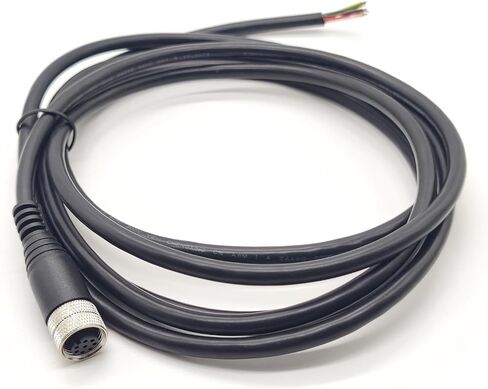 M12 8Pin Female Connector Cable, A Code Straight Aviation Plug Electrical Cable PVC Industrial Molded Cable for Industrial Automation Control Fieldbus Module 30V 2A AWG24（5Meter） in Kuwait