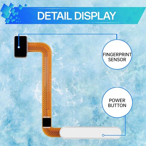 for Samsung Galaxy A23 5G Black Power Button and Fingerprint Sensor Flex Cable Replacement Flex Cable Side Power On/Off Switch Control Button Connector Repair Parts for A23 5G SM-A236U A236U1 in Kuwait