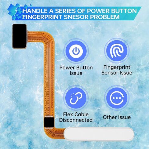 for Samsung Galaxy A23 5G Black Power Button and Fingerprint Sensor Flex Cable Replacement Flex Cable Side Power On/Off Switch Control Button Connector Repair Parts for A23 5G SM-A236U A236U1 in Kuwait