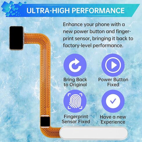 for Samsung Galaxy A23 5G Black Power Button and Fingerprint Sensor Flex Cable Replacement Flex Cable Side Power On/Off Switch Control Button Connector Repair Parts for A23 5G SM-A236U A236U1 in Kuwait