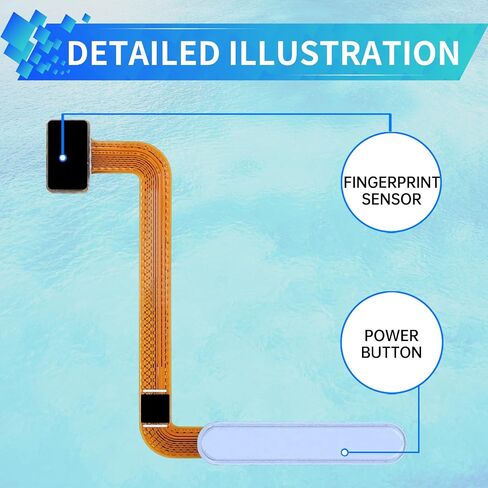 for Samsung Galaxy A23 5G Black Power Button and Fingerprint Sensor Flex Cable Replacement Flex Cable Side Power On/Off Switch Control Button Connector Repair Parts for A23 5G SM-A236U A236U1 in Kuwait