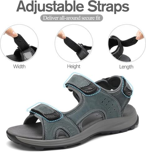صنادل رياضية للرجال من FLARUT للمشي لمسافات طويلة في الهواء الطلق، صنادل مشي مفتوحة عند أصابع القدم لأحذية المياه الصيفية والشاطئ in Kuwait