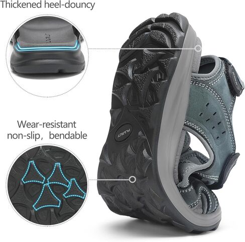 صنادل رياضية للرجال من FLARUT للمشي لمسافات طويلة في الهواء الطلق، صنادل مشي مفتوحة عند أصابع القدم لأحذية المياه الصيفية والشاطئ in Kuwait