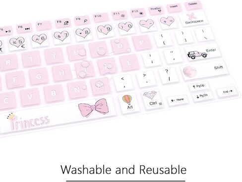 Keyboard Cover for Dell 14 5481 5482 5485 5491/13 5368 5378 5370 5379 7386 7373 7375 7368 7378 7380/15.6" 15 5568 5578 5579 5585 7570 7573 7569 7579 7580 7586 -Lovely Bear in Kuwait