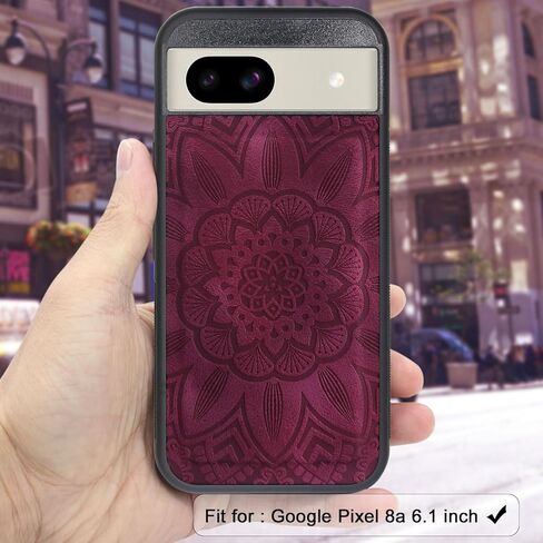 Harryshell Detachable Wallet Leather Case Compatible with Google Pixel 8a 2024 Magnetic Phone Case Zipper with Cash Coin Pocket Multi Card Slots Holder Wrist Strap Lanyard (Flower Blue Green) in Kuwait