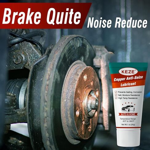Keze Brake Grease Copper Anti Seize Lubricant Salt Moisture Protection Heat Resistant Auto Grease for Spark Plug Threads Caliper Pin Brake Pad Bolts and Nuts, 1 Oz-4 Pack in Saudi Arabia