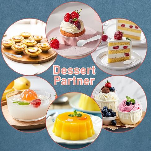 Mini Spoons - 100PCS Dessert Spoons Disposable Spoons Plastic Disposable Cutlery Small Plastic Spoons For Ice Cream Cake Jelly Pie Yogurt Dessert For Party Celebrations Multi-Color in Saudi Arabia