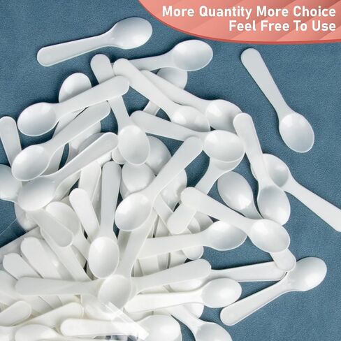 Mini Spoons - 100PCS Dessert Spoons Disposable Spoons Plastic Disposable Cutlery Small Plastic Spoons For Ice Cream Cake Jelly Pie Yogurt Dessert For Party Celebrations Multi-Color in Saudi Arabia