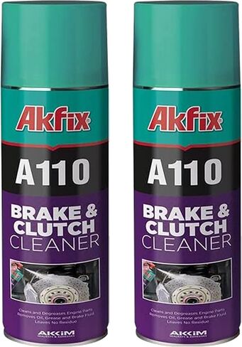 AKFIX A110 أجزاء مكابح منظف - مزيل غبار قوي ومزيل الصدأ ، علبة منظف الفرامل ، منظف يدوي لميكانيكا السيارات والقابض | 2 حزمة ، 16.9 أوقية in Kuwait