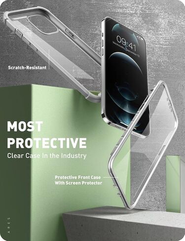 I-blason Ares for iPhone 13 Pro Max Case 6.7 Inch [واقي الشاشة المدمج] [حماية من الدرجة العسكرية] حالة هاتف واضحة للهاتف واضحة عن الصدمات في iPhone 13 Pro Max (Alpine Green) in Kuwait