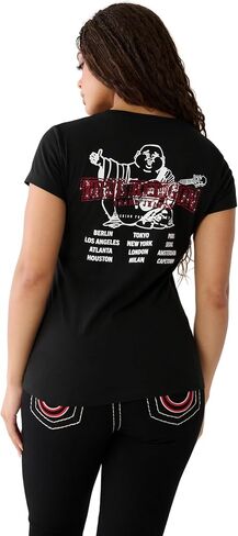 Women's Buddha Cities Logo Crewneck Tee in Saudi Arabia