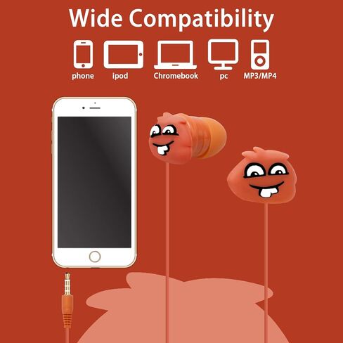 Kids Earbuds with Storage Case for Back to School, Earbuds for Kids in-Ear Headphones of Electronics Wired 3.5mm with Mic Microphone, Lovely Gifts for School Girls and Boys (Steven, Red) in Saudi Arabia