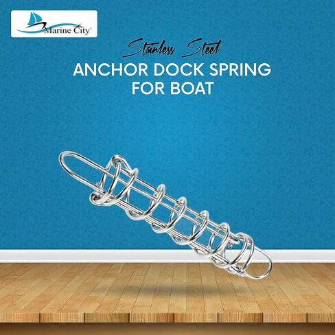 MARINE CITY 304 Grade Stainless Steel Boat Anchor Dock Line Mooring Spring Shock Absorbing 14-9/16 Inches for Boats – Yachts – Marine Accessories (Pack of 1) in Kuwait