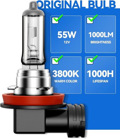 9005 المصباح الأمامي المصباح 9005 مصابيح الهالوجين - شعاع منخفض وحزمة عالية - Super Bright OEM لا وميض 12V 55W 3800K العنبر الأصفر ، 2 عبوة in Kuwait