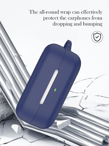 Case for Sony WF C510 Truly Wireless in-Ear Bluetooth Earbud,Soft Protective,Shockproof, BOVUGAC Silicone Case Cover with Keychain & Cleaning Kit & Lanyard-White in Kuwait