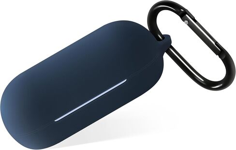 Geiomoo Silicone Case for Sony WF-C700N, Soft Flexible Scratch Resistant Protective Cover with Carabiner (Black) in Kuwait