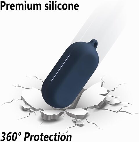 Geiomoo Silicone Case for Sony WF-C700N, Soft Flexible Scratch Resistant Protective Cover with Carabiner (Black) in Kuwait