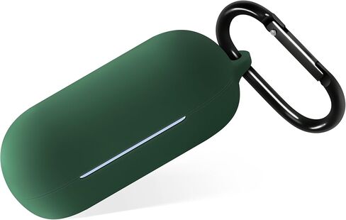 Geiomoo Silicone Case for Sony WF-C700N, Soft Flexible Scratch Resistant Protective Cover with Carabiner (Black) in Kuwait