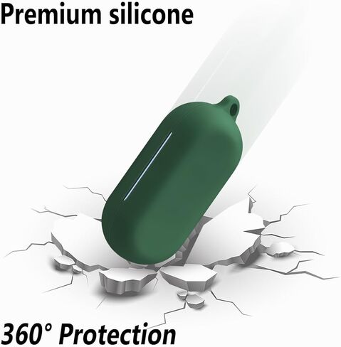 Geiomoo Silicone Case for Sony WF-C700N, Soft Flexible Scratch Resistant Protective Cover with Carabiner (Black) in Kuwait