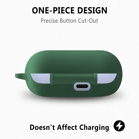 Geiomoo Silicone Case for Sony WF-C700N, Soft Flexible Scratch Resistant Protective Cover with Carabiner (Black) in Kuwait