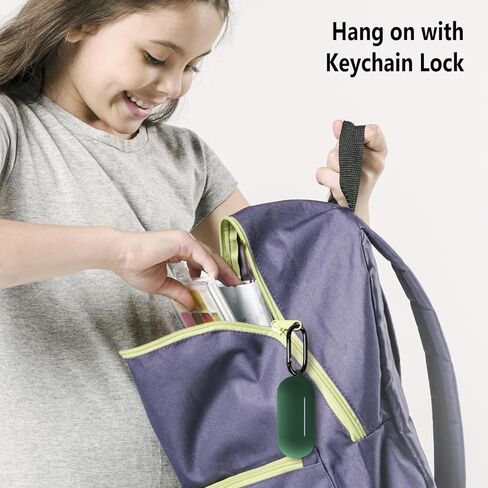 Geiomoo Silicone Case for Sony WF-C700N, Soft Flexible Scratch Resistant Protective Cover with Carabiner (Black) in Kuwait