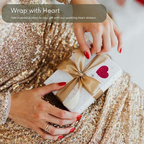 500Pcs Heart Stickers, 1 Inch Glitter Small Heart Shaped Sticker, Love Stickers for Valentines Day/Mothers' Day/Wedding, Decorations for Envelops Gift Wraps, Offices, Teachers & Classrooms in Saudi Arabia