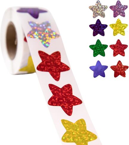 500Pcs Heart Stickers, 1 Inch Glitter Small Heart Shaped Sticker, Love Stickers for Valentines Day/Mothers' Day/Wedding, Decorations for Envelops Gift Wraps, Offices, Teachers & Classrooms in Saudi Arabia