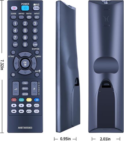 AKB73655806 تحكم عن بعد استبدال LG LED TV 22LS3500 32CS560 32LS3400 42LS3400 26LS3500 32LS3500 22LS3510 32LS3510 26LS3510 32CS460 42CS530 32CS560 0 32LS349C in Kuwait