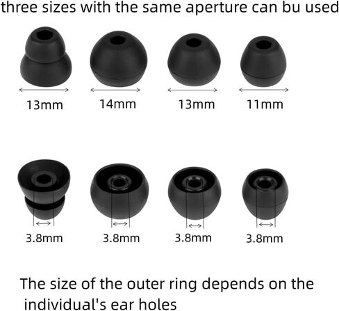 Earbud Replacement Tips Ear Tips for in-Ear Headphones Compatible with Powerbeats Pro, of Soft Silicone Earbud Tips 4 Pairs (Red) in Kuwait