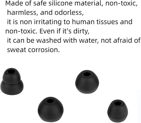 Earbud Replacement Tips Ear Tips for in-Ear Headphones Compatible with Powerbeats Pro, of Soft Silicone Earbud Tips 4 Pairs (Red) in Kuwait