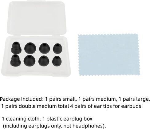 Earbud Replacement Tips Ear Tips for in-Ear Headphones Compatible with Powerbeats Pro, of Soft Silicone Earbud Tips 4 Pairs (Red) in Kuwait