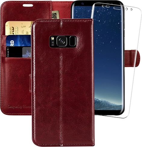 علبة محفظة Monasay متوافقة مع Galaxy S8 ، 5.8 بوصة ، [واقي الشاشة المشمولة] in Kuwait