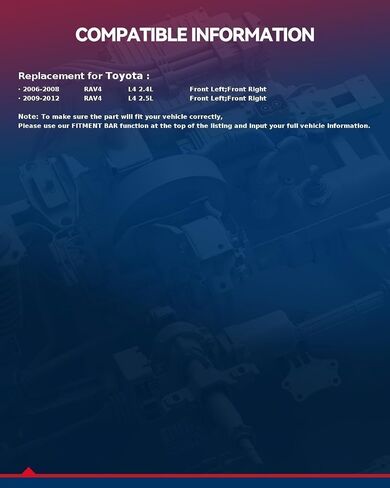 172275、172276 2PCS Front Strut Spring Assemblies Shock Absorber for RAV4 2009 2010 2011 2012 in Kuwait