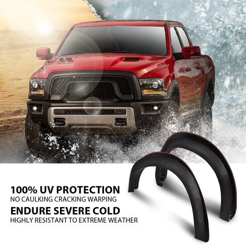 G-PLUS Fender Flares، متوافق مع موديلات 1994-2001 Dodge Ram 1500/2500/3500 فقط، ملحقات شاحنة بيك اب مزخرفة غير لامعة، غطاء حماية 4 قطع in Kuwait
