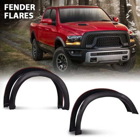 G-PLUS Fender Flares، متوافق مع موديلات 1994-2001 Dodge Ram 1500/2500/3500 فقط، ملحقات شاحنة بيك اب مزخرفة غير لامعة، غطاء حماية 4 قطع in Kuwait
