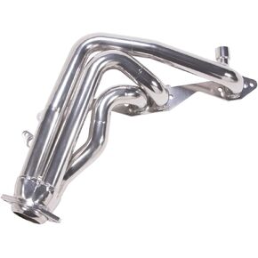 BBK 15950 1-5/8 "رؤوس عادم الأداء المضبوط الطول القصير لـ Chevy Impala SS LT1 - الانتهاء من السيراميك الفضي المصقول