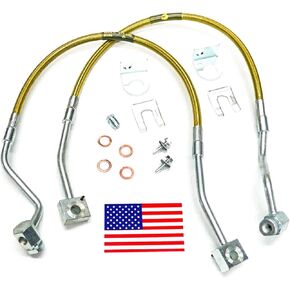 RealTruck Superlift Superension Sundension Brake Kit for Ford Ranger/Explorer | زوجة الرصاصة الأمامية زوج من خراطيم الفرامل | 91240 | يناسب 1991-1994 فورد رينجر / مستكشف مع 4-6 "مجموعة الرفع