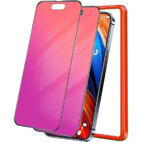 بالنسبة إلى iPhone 14 Pro Max و iPhone 15 Plus Privacy Screen Protector Lradient Colorful Anti Spy Glass 2 Pack 25 ° Plue Light Eye Protect