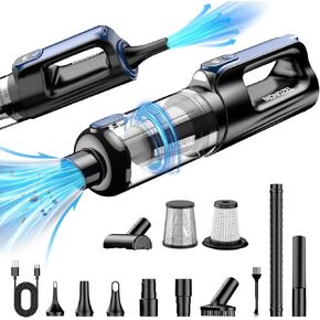 Car Cordable Plantable ، 18000Pa 2 في 1 منظف ومواد هوائية ، 130 واط بدون فرش من الفراغ باليد اللاسلكية مع بطارية 7800 مللي أمبير في الساعة ، ضوء LED ، متعدد الأوز للسيارة ، المنزل ، المكتب ، الحيوانات الأليفة