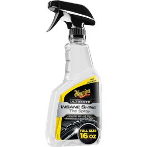 Meguiar's Ultimate Insane Shine Tyre Spray Smarns يوفر مظهرًا رطبًا مرتفعًا للغاية وسهل الاستخدام ؛ تألق إطار متقدم يربط بين النهاية طويلة الأمد ، رذاذ 16 أوقية