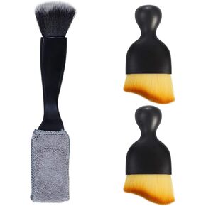 3 PCS Car Interior Detail Dust Brush,Soft Car Interior Detailing Kit Tools,Dash Duster Brush for Auto,Truck,SUV,RV Interior Cleaning