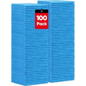 HOMEXCEL Microfiber Cleaning Cloths 100 Pack, Highly Absorbent Microfiber Towels, Lint & Scratch-Free Cleaning Rags for House, Kitchen and Car, Multi-Color Microfiber Towels for Car 11.5 x 11.5 inch