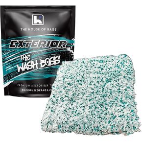 -وسادة غسل سيارات الألياف الدقيقة في Wash Boss-النسيج الكوري الفخم ، 10x10 بوصة ، 1000 GSM ، فائقة الامتصاص ، خالية من الخدش ، آمنة للطلاء-Teal & White (حزمة واحدة)
