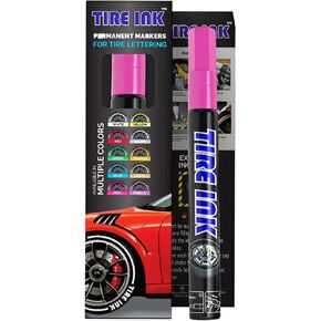 White Tire Paint Pen - Waterproof Permanent Paint pens for Car Wheels Lettering | Car Wash Safe and Durable | Made in Japan (Pack of 1)