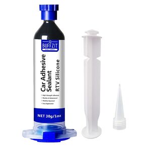 Black Silicone Sealant RTV 100% Silicone Waterproof Sealant for Car - Stronger Adhesion, Shrink & Crack Proof Caulk for Gaskets, Engine, Windows, Sunroofs & Headlights - 30g/1oz