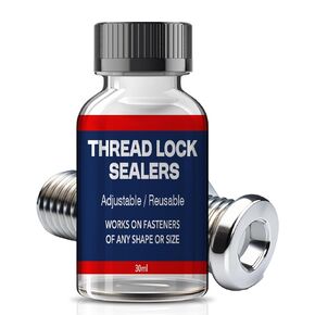 الخزانة الخيط مع قضيب غطاء الفرشاة ، قفل ضيق Threadlocker ، قفل الخيط الأحمر عالي القوة ، القفل والختم ، البراغي ، السحابات والمعادن ، ضد التلاشي والتسرب - 30 مل